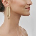 Asymmetrische Ohrringe mit grauem Kristall aus der Holos-Kollektion HOK42-4 ORSKA