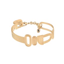 Vergoldetes Armband mit blauem Kristall aus der Holos Kollektion