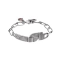 Silbernes Kettenarmband mit rotem Kristall aus der Holos-Kollektion HOA48-1 ORSKA