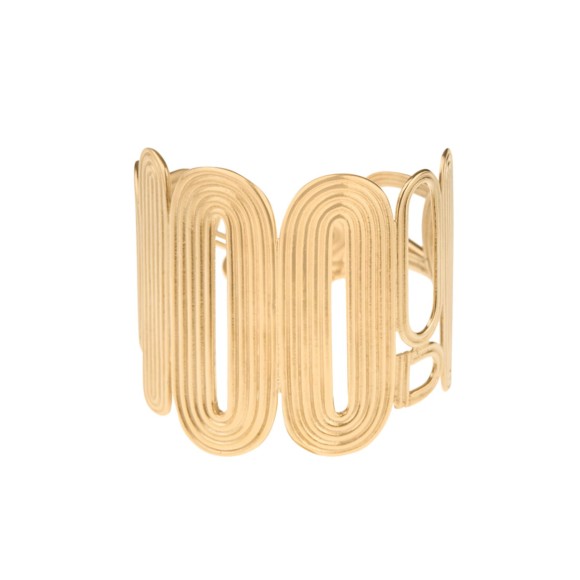 Breites, vergoldetes Armband mit grauem Kristall aus der Holos HOA74-1 ORSKA Kollektion