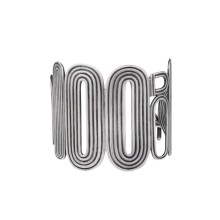 Breites Silberarmband mit blauem Kristall aus der Holos Kollektion