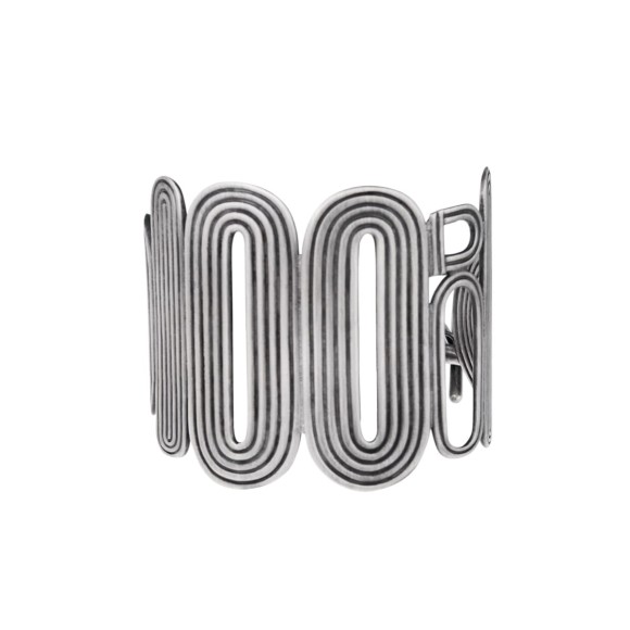 Breites Silberarmband mit blauem Kristall aus der Holos-Kollektion HOA118-1 ORSKA