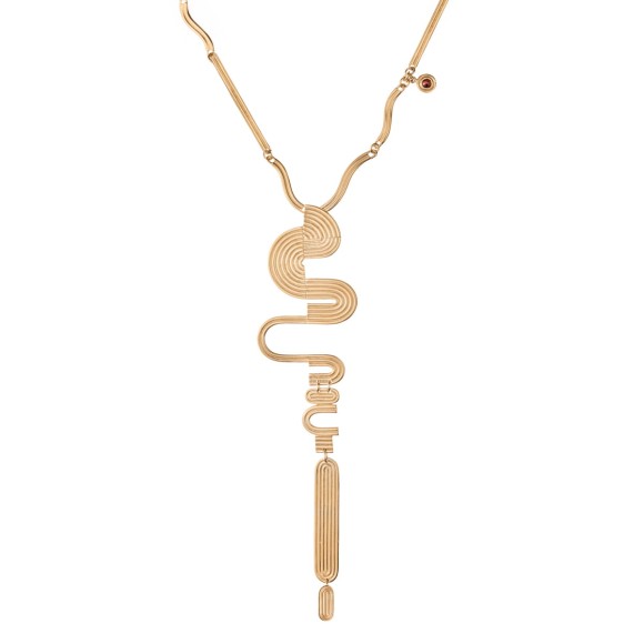 Lange Halskette mit länglichem Anhänger aus der Holos-Kollektion HON78-2 ORSKA