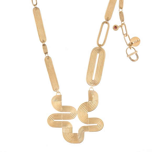 Originelle Halskette mit rotem Kristall aus der Holos HON78-3 ORSKA Kollektion