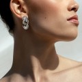 Durchbrochene Ohrringe mit blauem Zirkon aus der Marokko-Kollektion MRK38- ORSKA