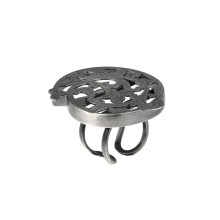 Großer Ring mit durchbrochenem, floralem Dekor aus der Marokko Kollektion