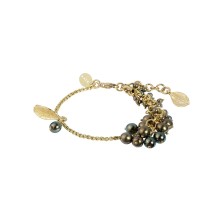 Elegantes Armband mit grünen Perlen und Kristallen aus der Bery Kollektion