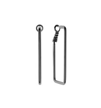 Graphite Basic Rechteck-Ohrringe aus der Machina Kollektion