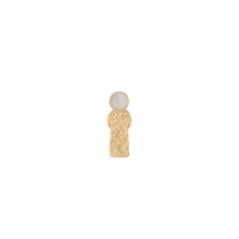 Goldene Anstecknadel mit grauer Keramik aus der Monumental Kollektion