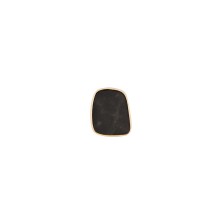 Schwarze Anstecknadel mit Keramik aus der Monumental Kollektion