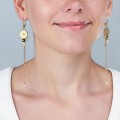 Handgefertigte, vergoldete ORSKA Ohrringe