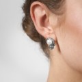 Silberne Eichel-Ohrstecker mit Perle BEK36-1 ORSKA