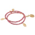 Rosa Turmalin-Armband mit goldenen Anhängern aus der Bery BEA36-6 ORSKA-Kollektion