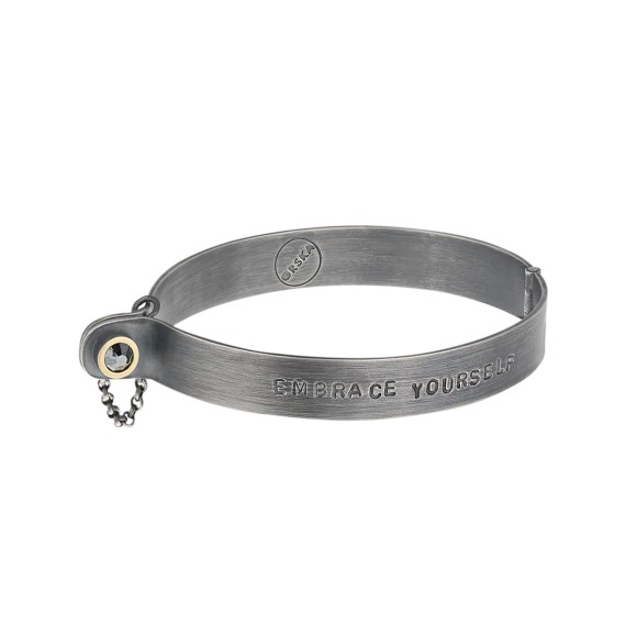 Graphit-Silberarmband mit der Möglichkeit der Personalisierung MHA74-2 ORSKA
