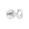 Asymmetric silver earrings from the New Stone NSK32-2 ORSKA collection