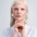 Original silver earrings from the New Stone NSK32-2 ORSKA collection