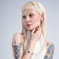 Asymmetrische Silberohrringe aus der New Stone NSK42-1 ORSKA Kollektion