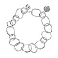 Kurze, silberne Halskette mit unregelmäßigen Gliedern aus der New Stone NSN156-1 ORSKA Kollektion
