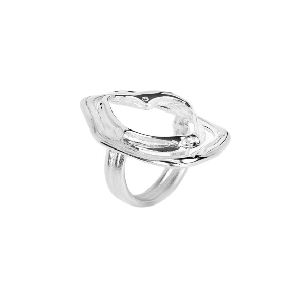 Silberner, unregelmäßiger Ring aus der New Stone Kollektion NSP42-7 ORSKA