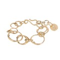 Vergoldetes Gliederarmband mit Schlangenmotiv