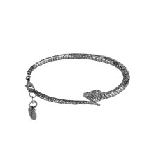 Starres silbernes Schlangenarmband aus der Kembali Kollektion