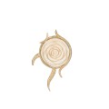 Original-Anstecknadel mit geschnitzter Rose aus der Kembali-Kollektion KEB34-1 ORSKA