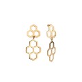 Durchbrochene goldene Ohrstecker aus der Apis-Kollektion