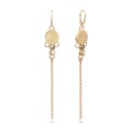 Goldene Hängeohrringe mit Kristallen aus der Soda SK39-1 Kollektion - ORSKA