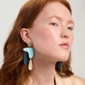 Lange, mintgoldene Ohrringe aus der Tache TAK42-8-2 ORSKA Kollektion