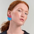 Himbeer- und blaue Ohrringe aus der Tache TAK32-3-1 ORSKA-Kollektion