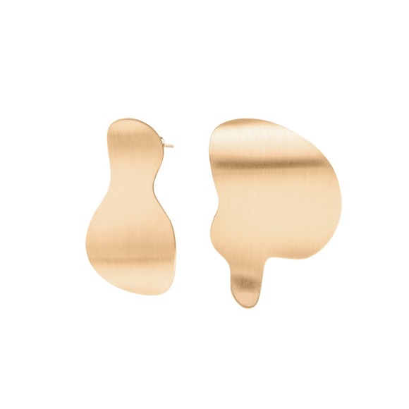 Asymmetrische Goldohrringe aus der Tache ORSKA Schmuckkollektion
