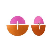 Rosa und orange Ohrringe aus der Tache Kollektion