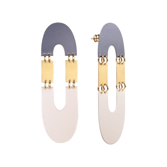 Lange Ohrringe in Pastellfarben, ORSKA Schmuck