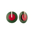 Runde Ohrringe in Rot und Grün, aus der Tache Kollektion, ORSKA Schmuck