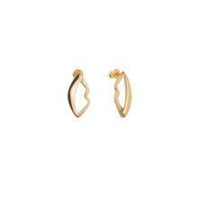 Kleine goldene Lippenohrringe aus der Body Kollektion