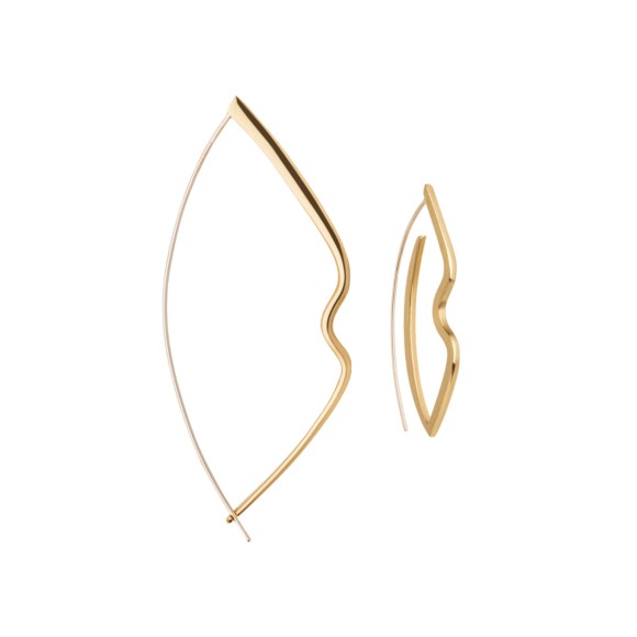 Künstlerische asymmetrische Ohrringe BK28-1 aus der Body-Kollektion von ORSKA Jewelry