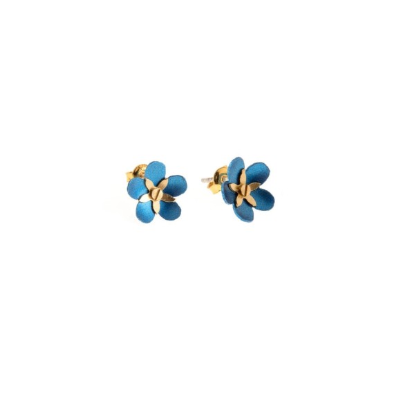 Zarte Vergissmeinnicht-Ohrringe aus der Plantis-Kollektion - ORSKA Schmuck