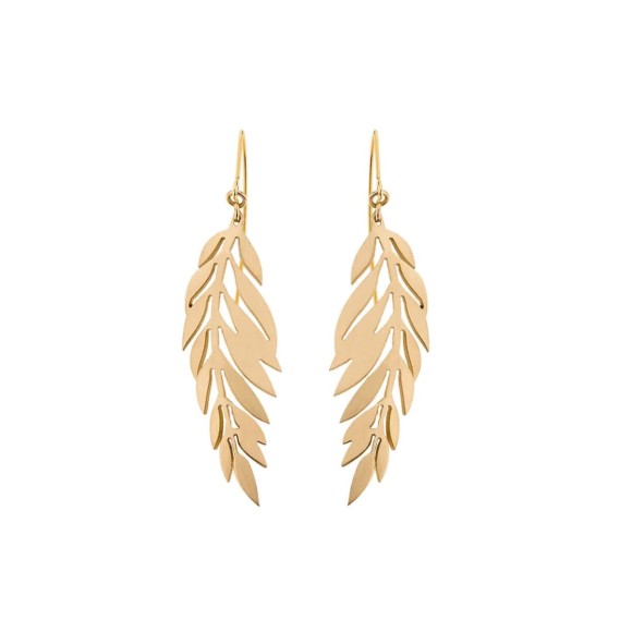 Eschenblätter in Form von hängenden Ohrringen aus der Plantis-Kollektion - ORSKA Schmuck