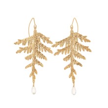 Ohrringe goldene Zweige mit Kristallen aus der Thuja Kollektion