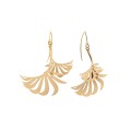 Goldene Palmblatt-Ohrringe aus der Plantis-Kollektion, ORSKA-Schmuck