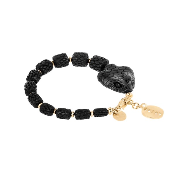 Geschnitztes schwarzes Schlangenarmband