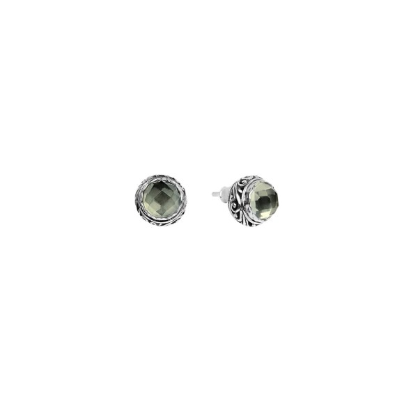 Silberne Ohrstecker mit Amethysten aus der Duzo-Kollektion