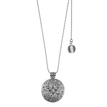 Silberkette mit dekorativem Anhänger und Amethyst aus der Duo Kollektion