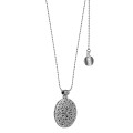 Silberkette mit dekorativem Anhänger und Amethyst aus der Duo-Kollektion