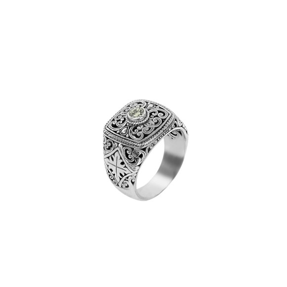 Silberring mit Schlangen und Amethyst aus der Duo-Kollektion