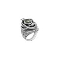 Silberring mit Schlangen und Amethyst aus der Duo-Kollektion