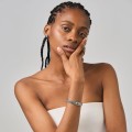 Starres Armband mit Blumendekor und Amethyst aus der Duo-Kollektion DOA86-1
