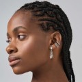 Silberner, dreifacher Ear Cuff aus der Duo-Kollektion DOK16-1 ORSKA