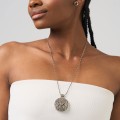 Silberkette mit dekorativem Anhänger und Amethyst aus der Duo DON78-1 ORSKA Kollektion