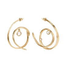 Originelle, vergoldete Ohrringe aus der Prato Kollektion